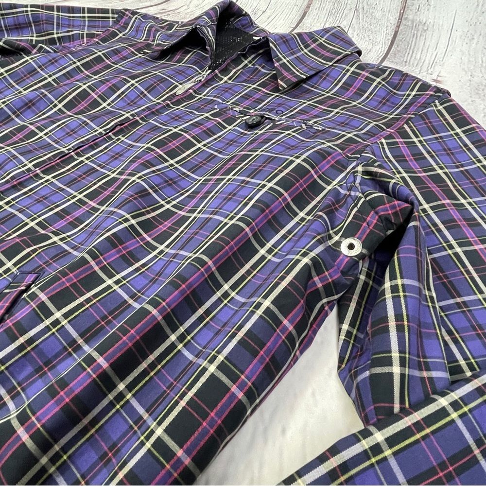 LIZGOLF / LIZ CLAIRBORNE lightweight plaid full zip golf jacket, size M - Picture 10 of 15